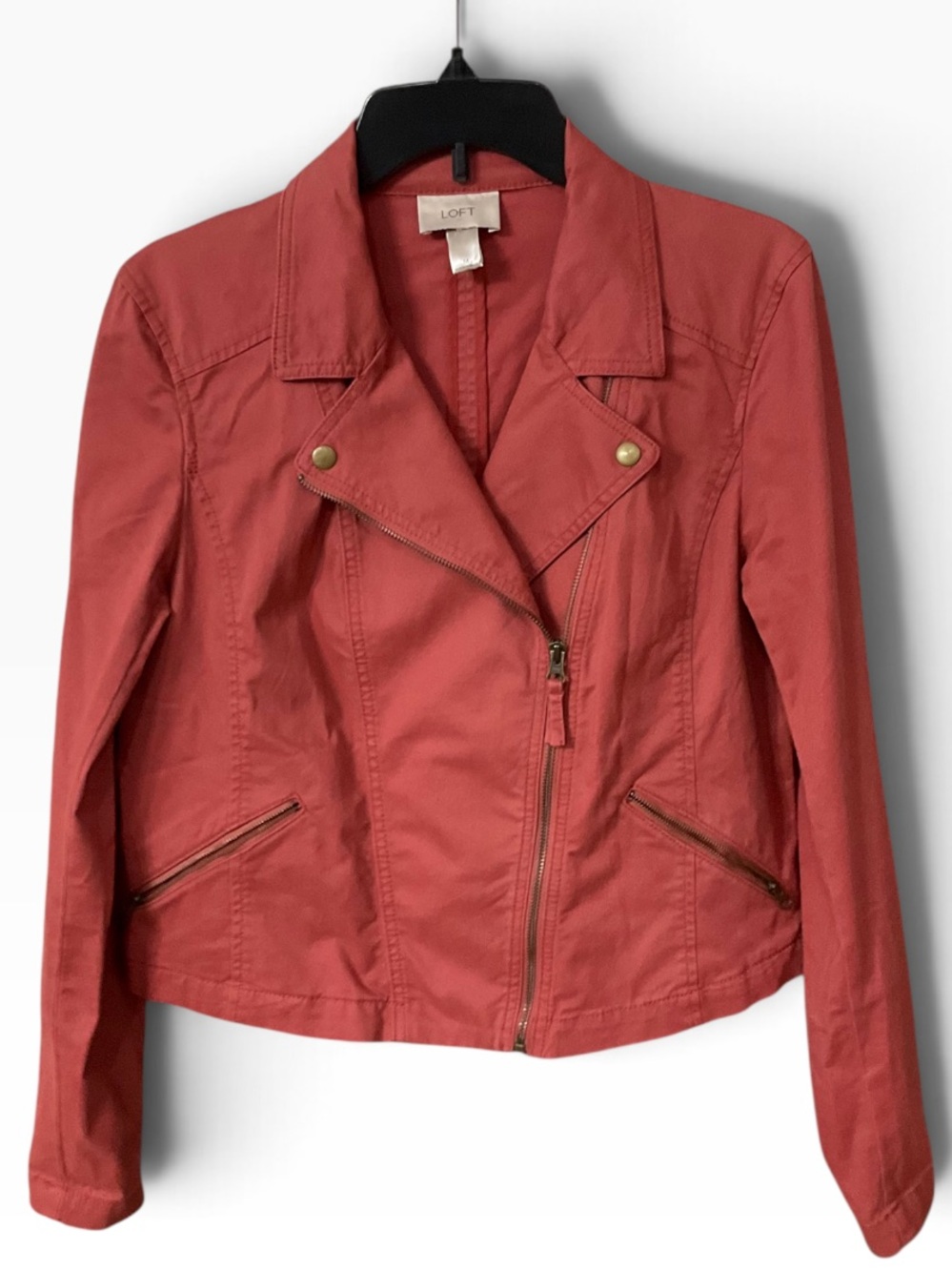 LOFT Women’s Cropped Jacket Blazer Rusty Orange Size Medium EUC